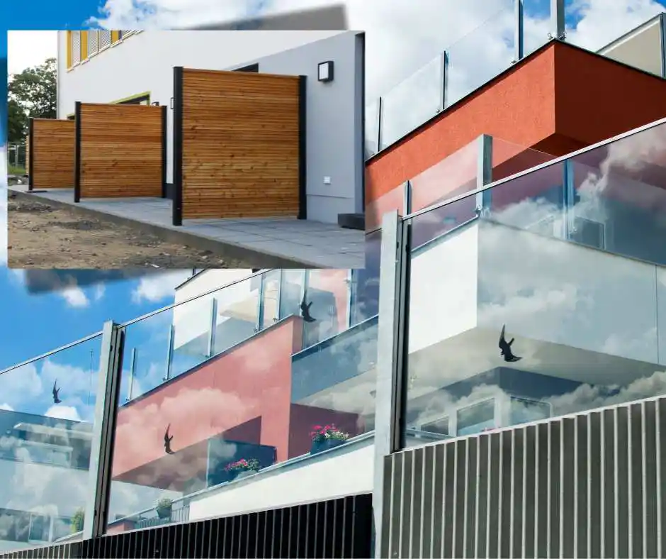 Windschutz auf der Terrasse aus Glas oder Holz